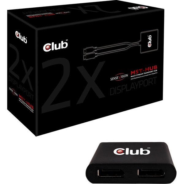 Club 3D B.V This Mst Hub Splits The Signal To 2 Independent Dp 1.2 Displays CSV-5200